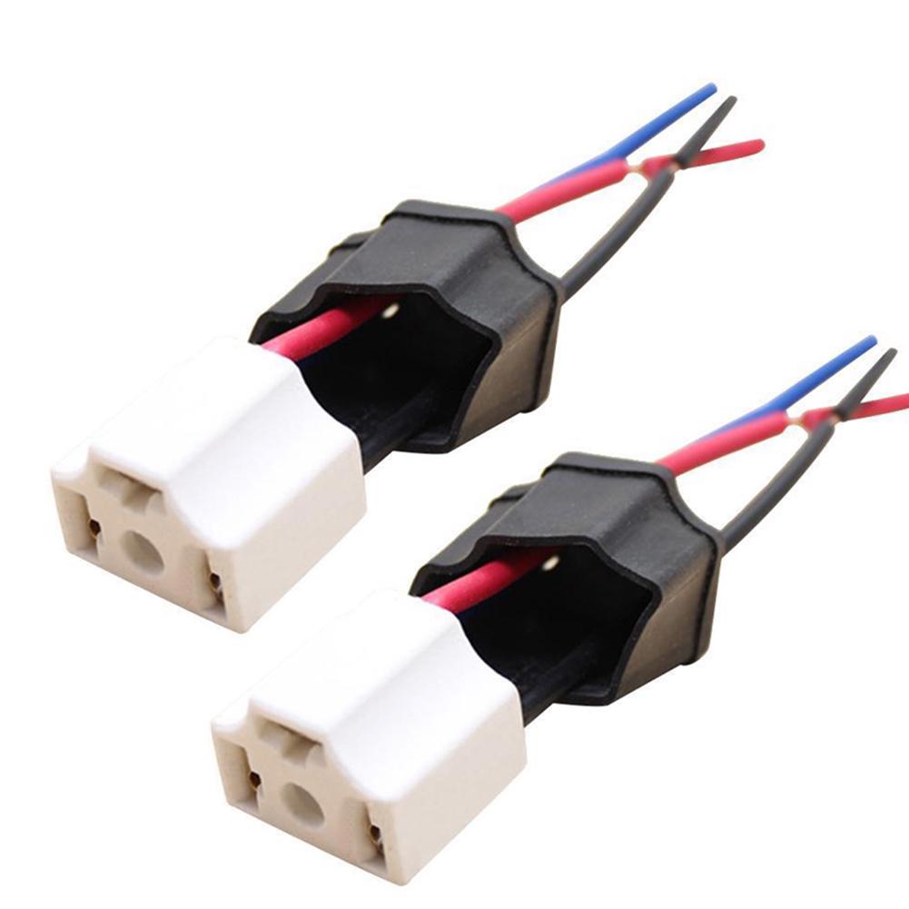 Samochody Auto Części Okablowanie samochodowe Głowica ceramiczna Żarówka Wiązka lampy 3 przewody 2 szt. 9003 H4 Otwory Gniazdo