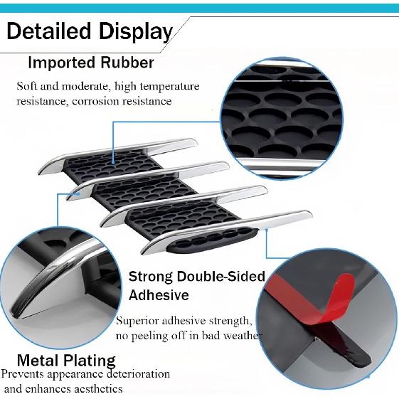 2 ks větracích otvorů na kapotu pro auta, boční přívod vzduchu na kapotě, větrací otvor, nasávací otvor na kapotu, dekorativní lišta s výdechem ve tvaru žraločích žaber, větrací samolepka