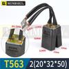 T563 DC Motor Carbon Brush - Morgan Material, Steel Mill, Meiersili, Sizes 12.5, 16, 20, 32, 40, 50, 60.
