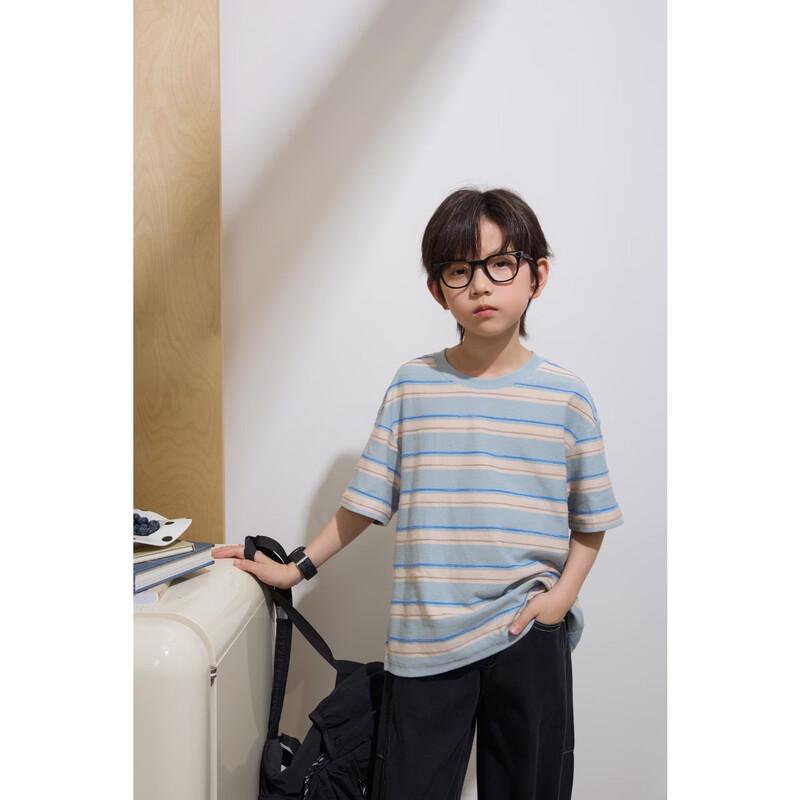 Kids' Striped Pure Cotton Short Sleeve T-Shirt