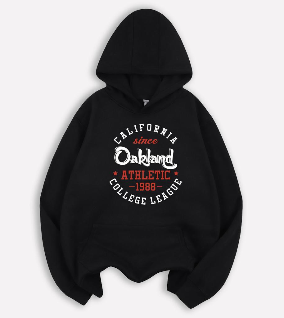 California Since Oakland Athletic Print Hoody Men Hip Hop Autumn Hoodies Pocket Fleece Top All-Match Unisex Casual Long Sleeve