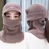 1pc Windproof Thermal Balaclava Full Face Cover Fleece Lined for Skiing Cycling Motorcycle under Helmet Outdoor Sports hat