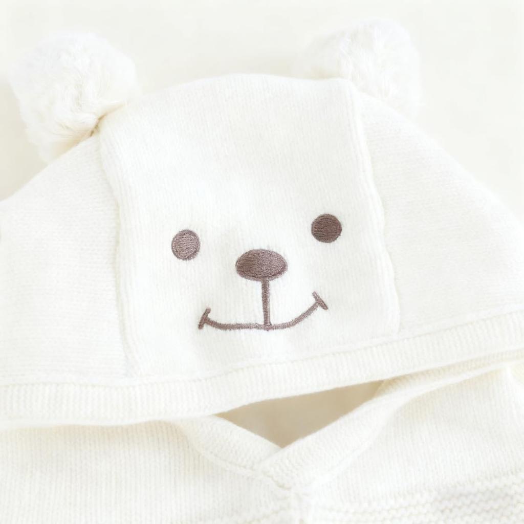 Conectaile Baby Knit Cute Hood Warmer Hat with Earmuffs and Ear for and Ages Hat, Protection, White, Babies, Toddlers, Kids, 2-5
