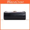 Pu Leather Pattern Long Clutch Bag With Lock For Daily Use