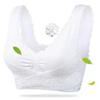 Front Cross Side Buckle Lace Gathered Wireless Sports Bra For Women Yoga Running Fitness