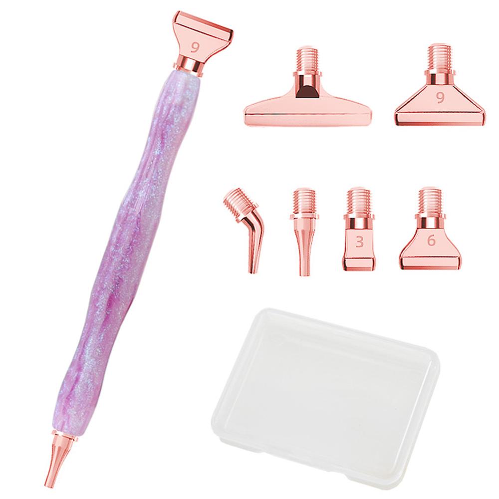 Caneta de Pintura com Diamantes de Resina 5D Fio Cabeças de Caneta de Metal de Reposição Canetas de Broca de Ponta Com Argila Adesiva Artesanato de Arte DIY Pintura com Diamantes