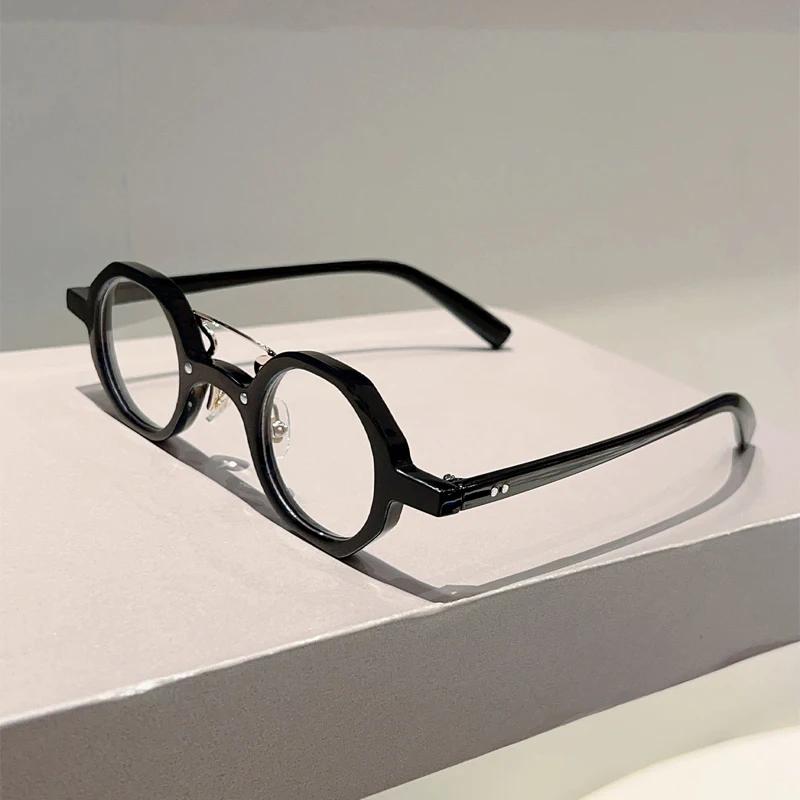 Vintage Round Glasses Men Fashion Punk Blue Light Blocking Optical Frames Women  New Trendy Brand Design Eyeglasses