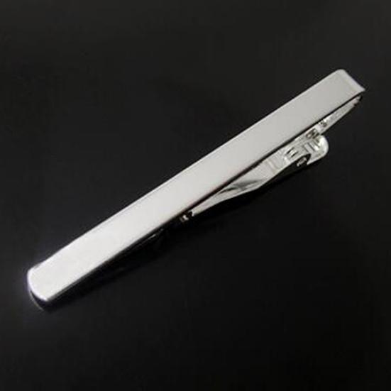 Men Silver/Gold Copper Chic Necktie Tie Bar Clasp Clip Formal Occasion Clamp Pin