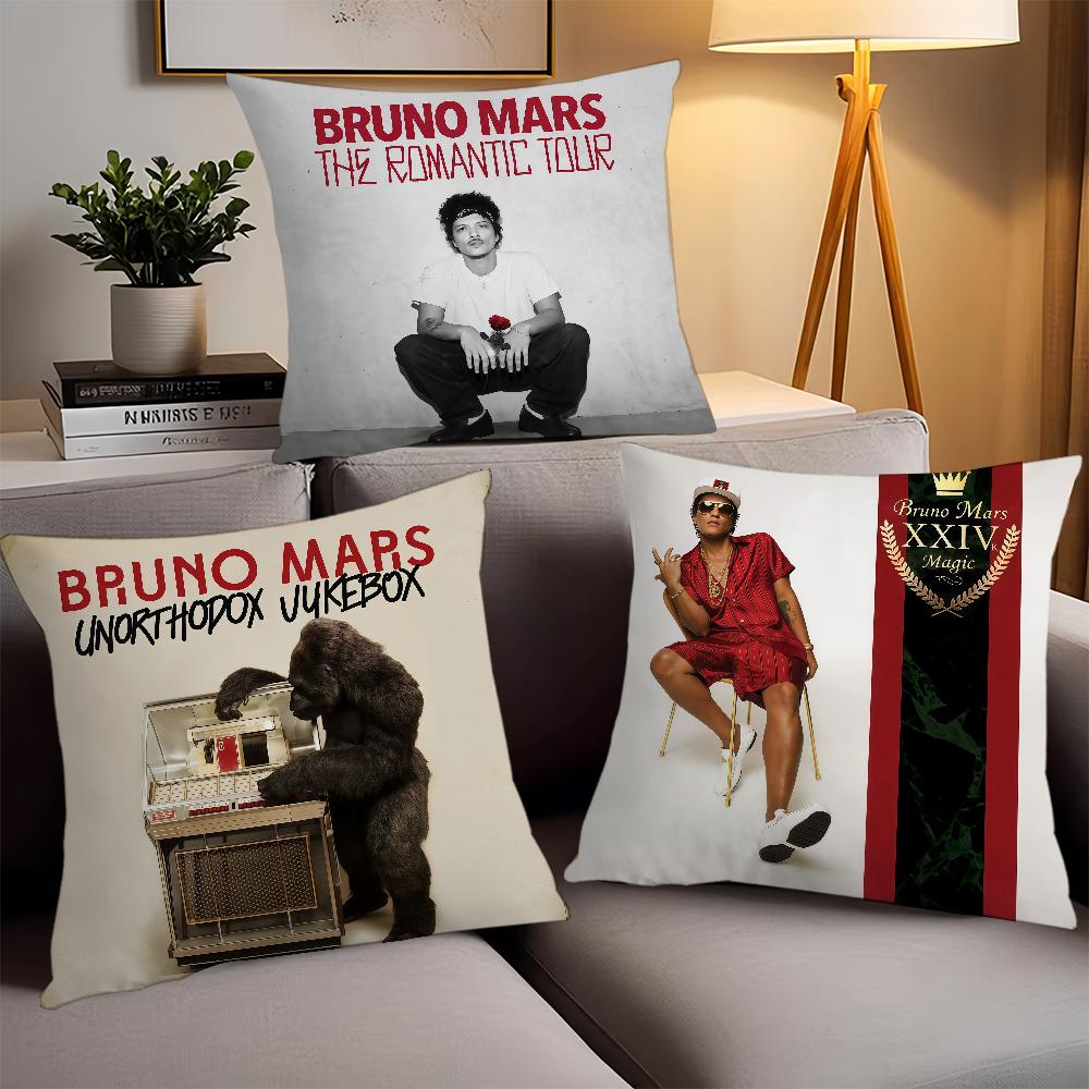 American Singer B-Bruno M-Mars Pillow Case Office Cushions Suitable For Sofa Car Bedroom Decorative Cushion Cover