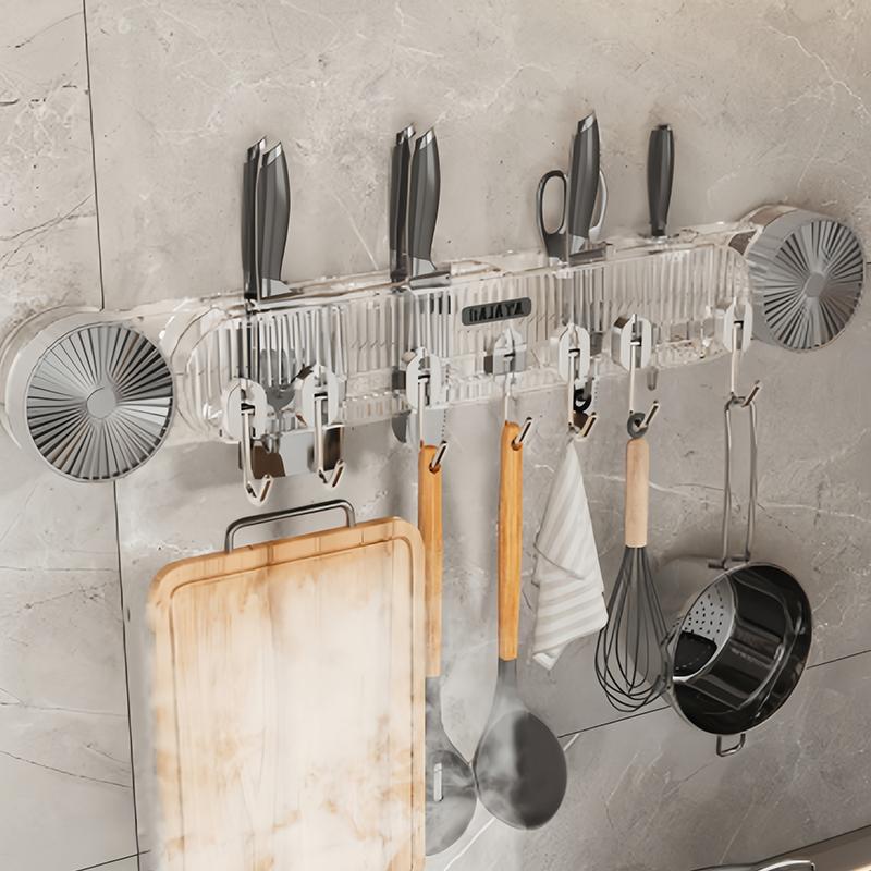 No-drill Hook Knife Holder Kitchen Wall-mounted Multi-functional Spatula Holder And Knife Rack