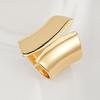 Interlocking Ring Open Bangle - European & American Light Luxury Design for Women