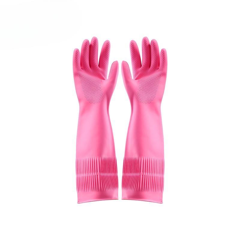 Household Cleaning Latex Gloves, Kitchen Dishwashing Waterproof and Stain-resistant Gloves, Household Anti-slip and Wear-resistant Gloves