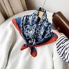 Old money wind cashew nut flower herringbone silk scarf square scarf with shirt shawl scarf versatile high-end scarf