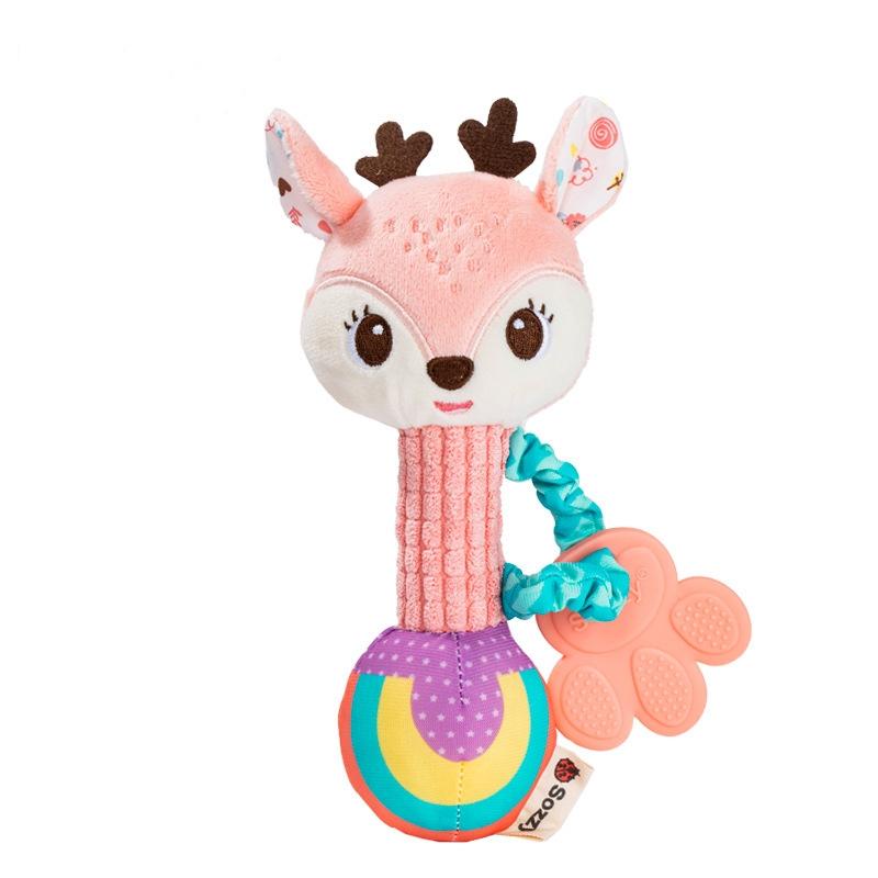 

Детские погремушки Мягкие ручные сенсорные шейкеры Прорезыватели для зубов для младенцевСенсорные плюшевые игрушки-животные для новорожденных 0-12 месяцев Подарки