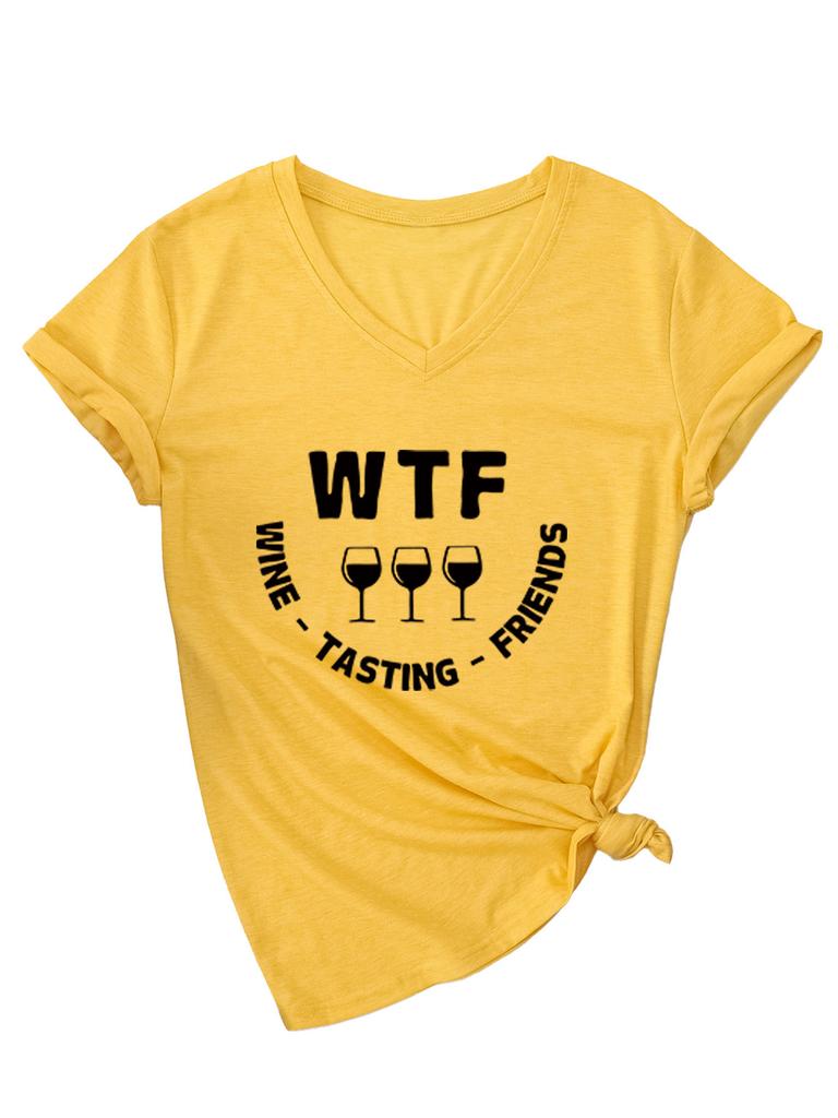 Stylish and Comfortable Women's V-neck Short-sleeved T-shirt