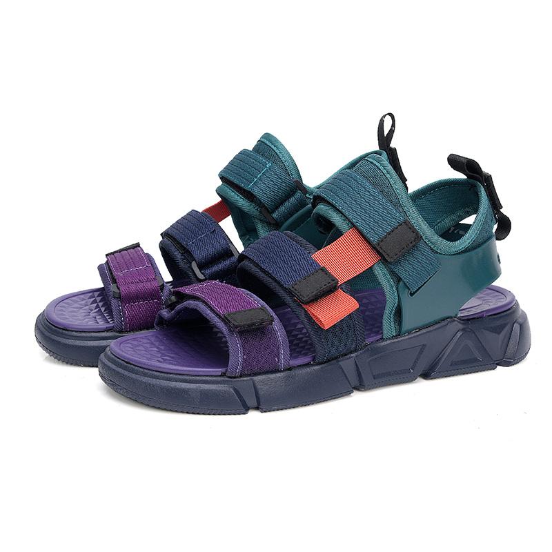 X Brand 2024 Fashion Colorful Weaving Mens Sandals Outdoor Beach Sandals Comfortable Men Sandals Casual Retro Summer Shoes Flats