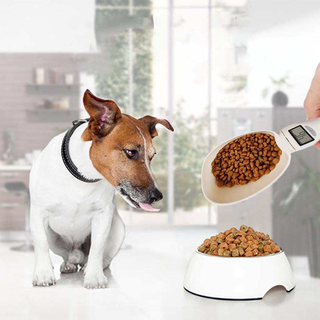 Kitchen Spoon Scale, Pet Food Measuring Spoon, Digital Scale, 800g Capacity, High-Precision Display (LCD Monitor) with 0.1g Increments, Washable,