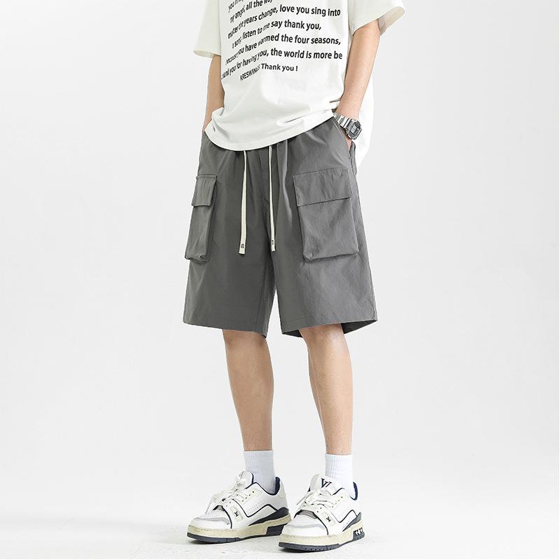 Shorts Men's Khaki Pure Cotton Pants New Summer Work Sweatpants Thin American Casual Five-point Pants for Boys