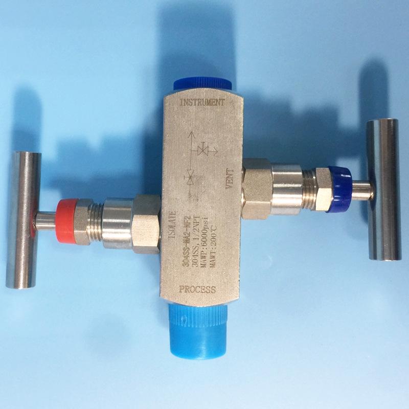 Stainless Steel EF-3 Integrated Two-Valve Group with 1/2NPT Connection
