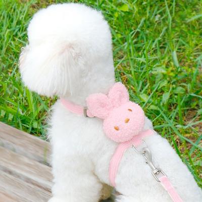 Arnés + Correa Pastel para Cachorro Mascota Tosuni, Rosa (Aprovechar), Rosado (Dirigir)