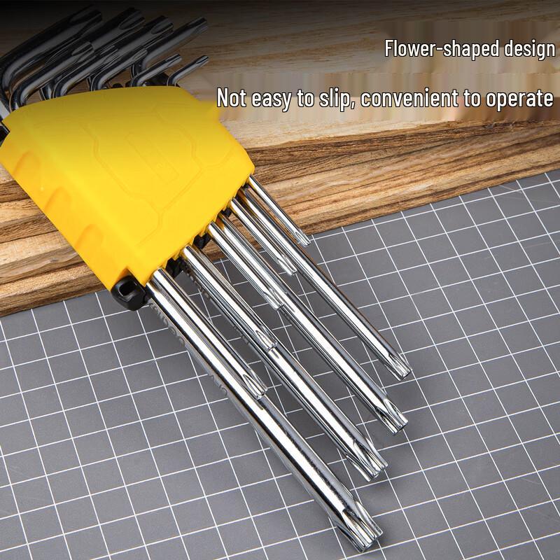 Deli 9-Piece Security Torx Hex Key Wrench Set