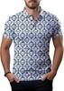 Dinosaur Print Short Sleeve Polo, Stylish Casual Top for Everyday Wear