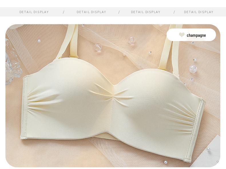 Bezešvá polovyztužená podprsenka pro malá prsa - Nastavitelná, Zvedací, Jednodílná, Bezdrátové trubkové top