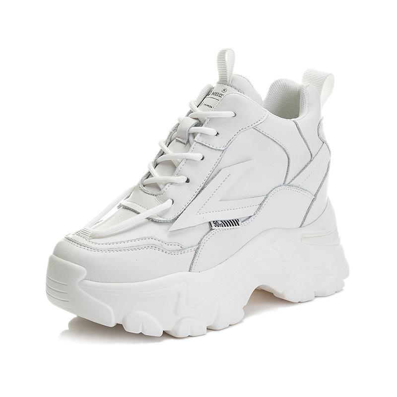 Breathable Thick-soled Inner Height Increase 1 Spring New Dad Shoes Sports and Leisure Single Shoes