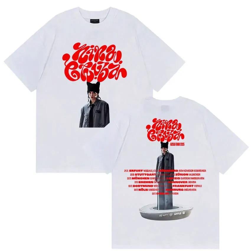 Nina Chuba Trasa Koncertowa 2026 Koszulka z Nadrukiem Męska Damska Odzież Hip Hop Krótki Rękaw Koszulki Retro Moda Bawełniana Koszulka Oversize