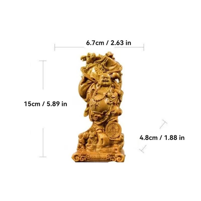

деревянная резьба скульптуры и статуэтки Смеющегося Будды с большим животом характеристики Дом Комната Офис Богатство Удача Фэн-шуй Декор
