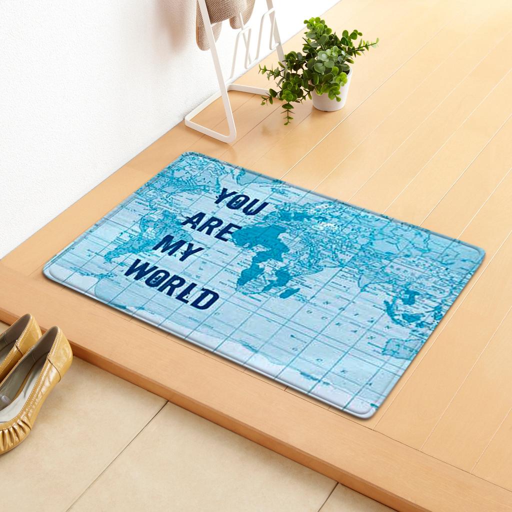 Creative Home Door Mat Water Absorbent Non-Slip Mat Living Room Kitchen Floor Mat Bedroom Carpet