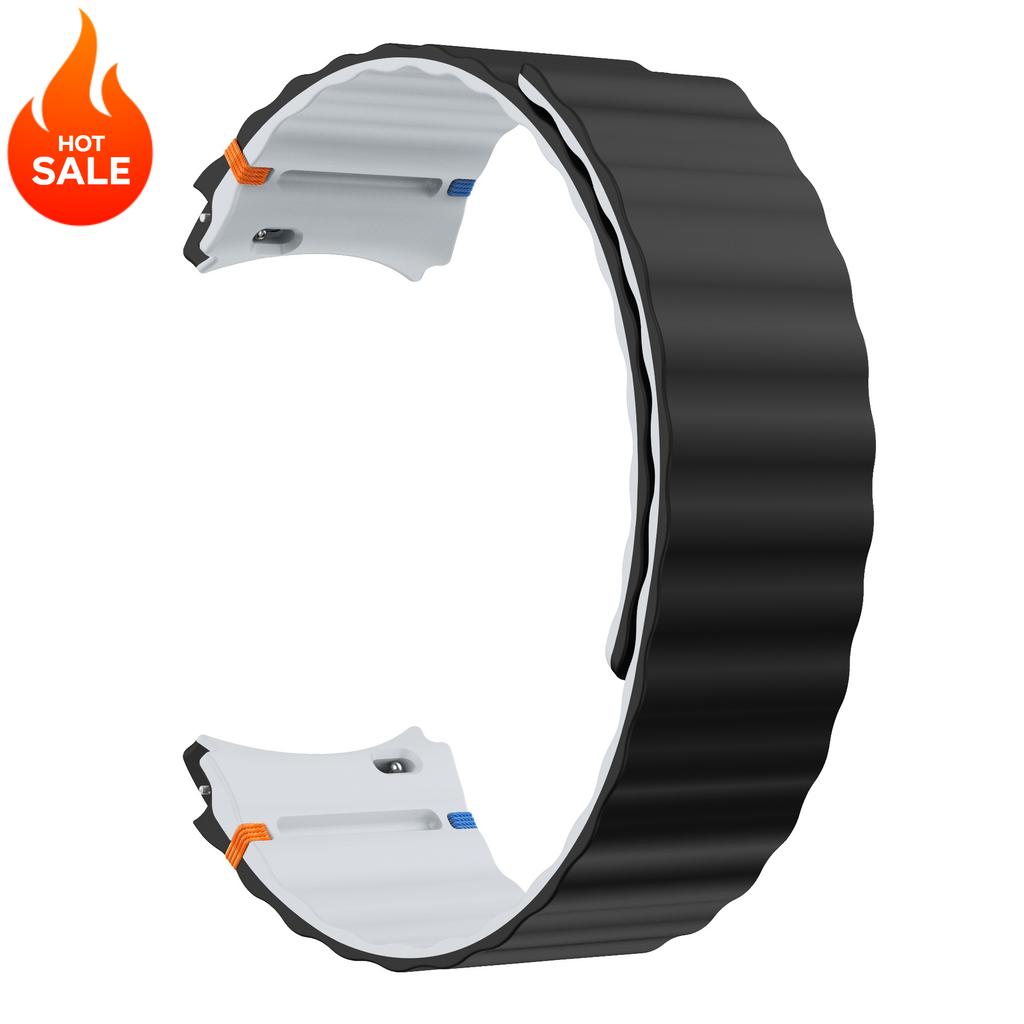 No Gaps Silicone Magnetic Band for Samsung Galaxy Watch 7/FE/6/5/4/Classic 40mm 44mm 5Pro Sport Bracelet for Galaxy Watch 6 4 Classic 43/47mm