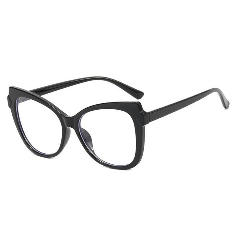

Fashion Women Brand Design Cat Eye Oversized Frame Anti Computer Blue Light Protection Glasses Anti-Reflection Female Eyeglasses