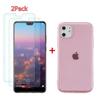 Case and Screen Protector - Apple - iPhone 11 Pro - Silicone TPU - Tempered Glass - Transparent