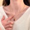 Echtgold galvanisiert Kürbis Anhänger Halskette neu Chinesisch exquisit elegant Pendler vielseitig Schlüsselbein Kette leichter Luxus Nischenartikel Dekoration