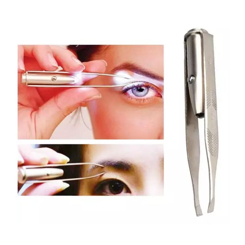 1PC with LED Light Eyebrow Clip, Eyebrow Clip, Eyelash Clip, Beauty Clip, Eyebrow Trimmer, Eyebrow Plucking Clip