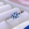 Natural Blue Topaz S925 Silver Ring - Simple Design Jewelry