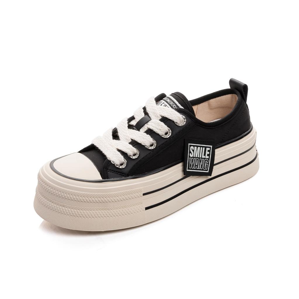 Super Fire Shoes Versatile Board Shoes Breathable Student Canvas Shoes Women's 2025 New Summer Thick-soled Heightening Casual Little White Shoes