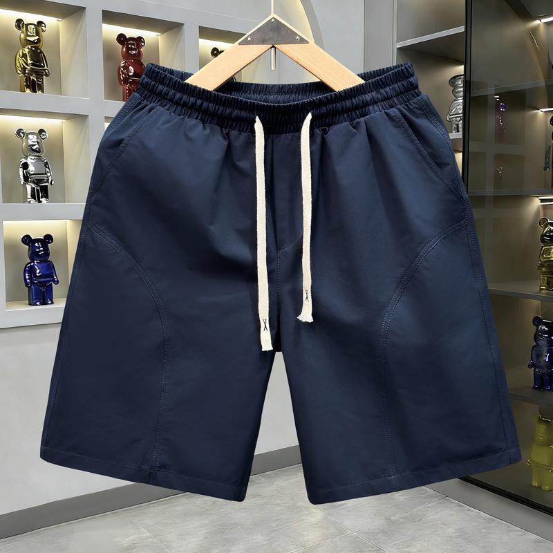 

Men s Quick Dry Casual Shorts, Elastic Waist Drawstring Summer Beach Shorts (L-5XL) 5XL(90kg-100kg) темно-синього кольору
