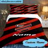 Custom Name Cap Logo Design Bedding Set 3pcs, Bedding Set Including 1pc Duvet Cover And 2pcs Pillowcases for Bedroom, Dormitory Gift