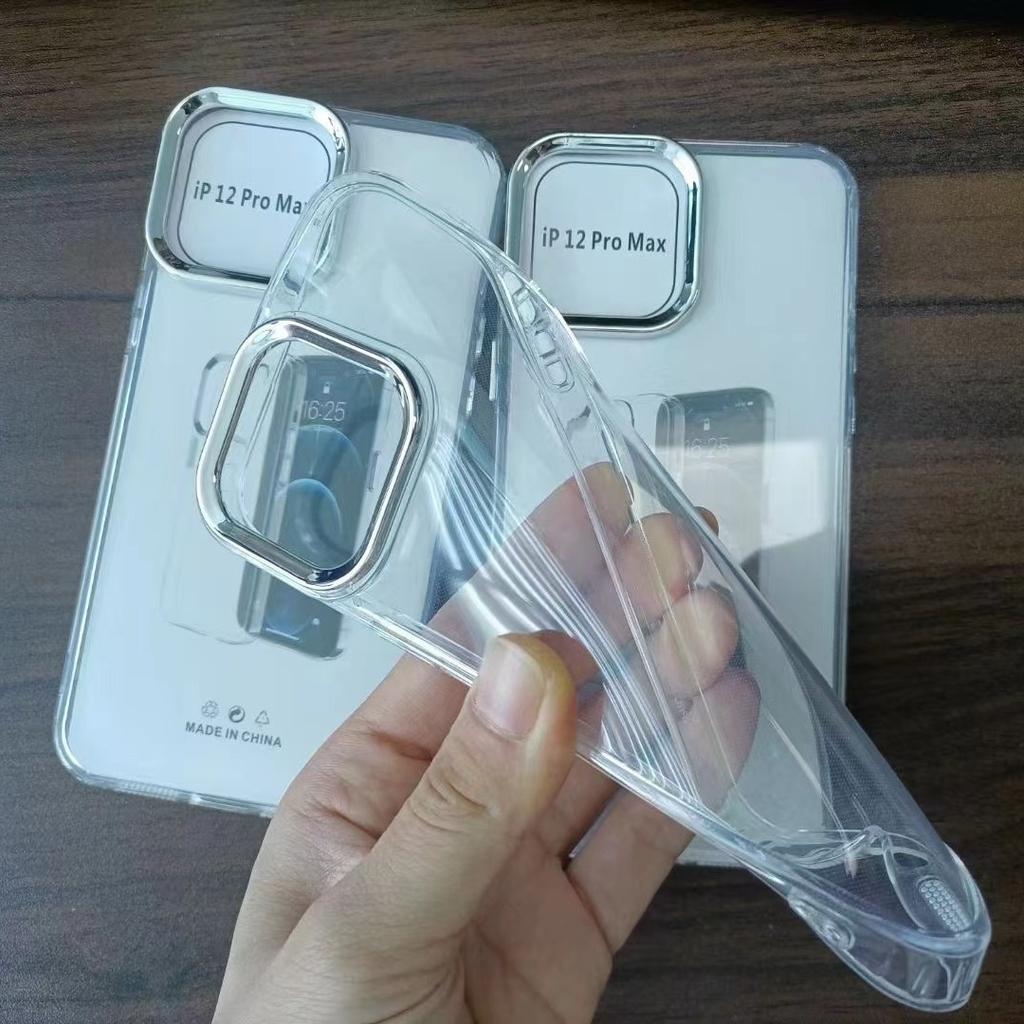 Applicable To IPhone 16pro Mobile Phone Case Apple 15promax Two-in-one Electroplated Frame 13 Transparent Anti-fall Case