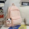 Schoolbag Japanese bow girl schoolbag ins style Korean version simple and versatile junior and high school students small fresh backpack