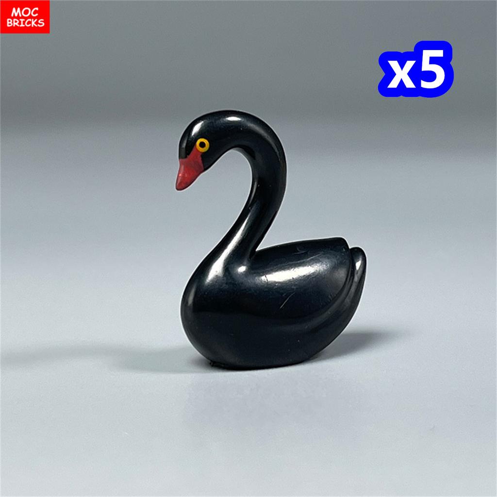 MOC Blocks Animal Duck Swan River Lake Farm Scene View Accessories DO IT YOURSELF Construction Bricks Playthings ideal for Kids Gifts