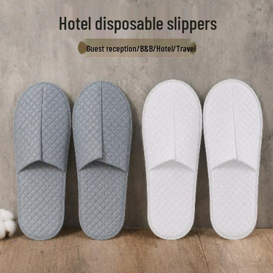 20 Pairs of Disposable Japanese Slippers for Hotels, Guesthouses, and Salons - Summer Non-Woven Fabric