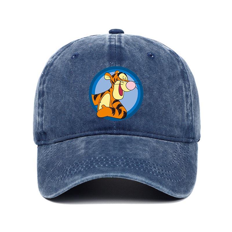 Fashion Cartoon Print Baseball Cap for Men Women Casual Hip-hop Hat Retro Washed Adjustable Dad Hat Outdoor Trucker Sun Hat