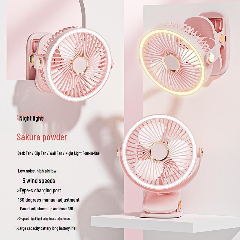 Portable USB Rechargeable Desktop Fan for Home & Dorm Use