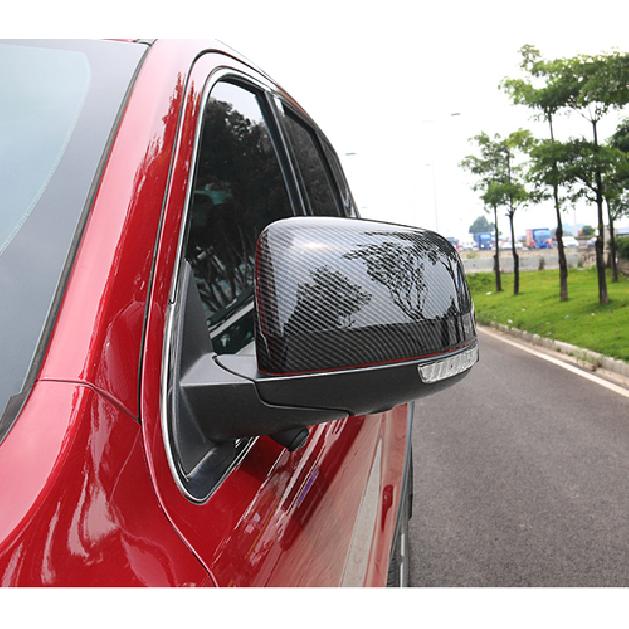 Rearview Mirror Cover Trim Carbon Fiber Color For Jeep Grand Cherokee 2011-