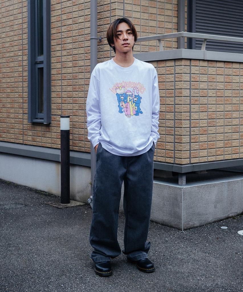 LMC Surprise Bear Long Slv Tee Lime