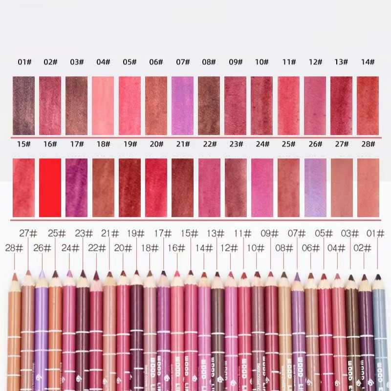 15 Colours Lipstick Pencil Lip Liner Pen Cosmetic Long Lasting Waterproof Woman Beauty Makeup Matte Maquillaje