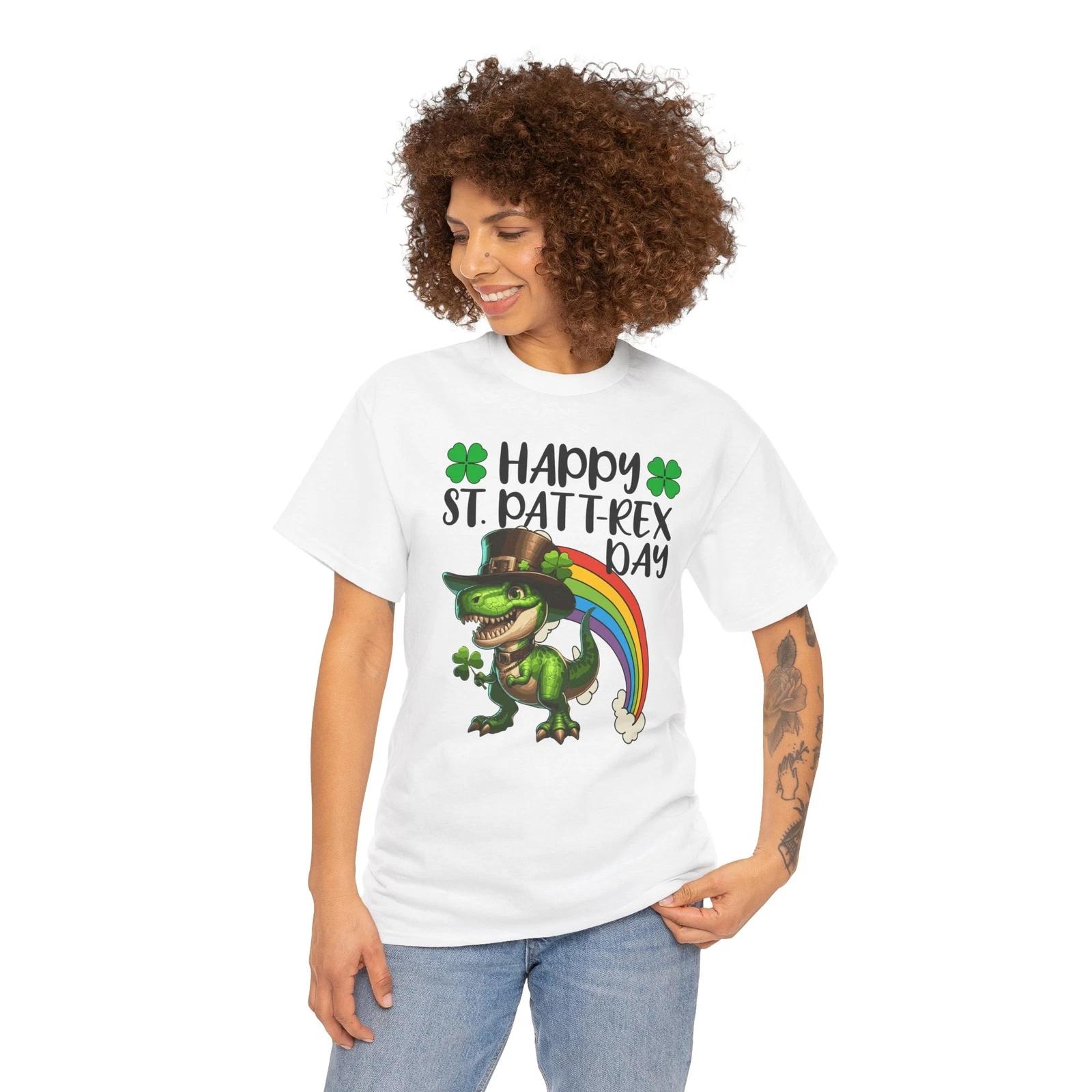 Dinosaur T-Shirt | Kids Happy St Pat Trex | T-Rex Jurassic Lover Shirt XL